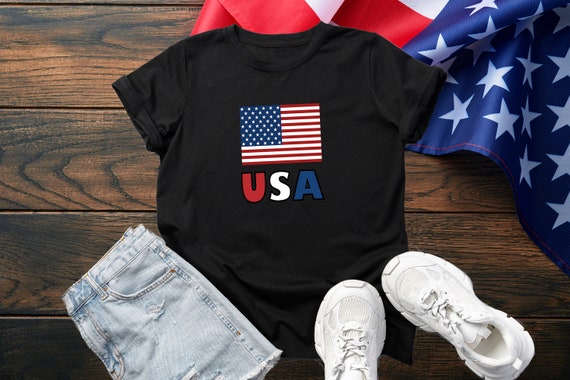 USA Flag T-shirt: Patriotic Soft Style Cotton Tee