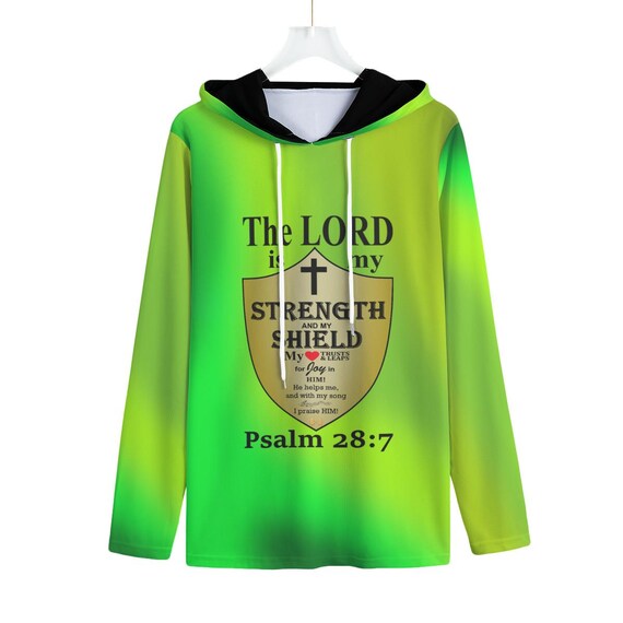 Christian Men's Sports Hoodie: Bible Verse Graphic, UPF 50+ Outdoor Wear