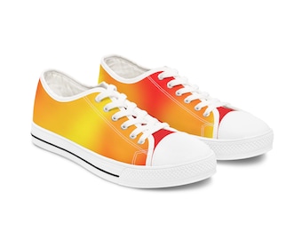 Zapatillas bajas con degradado: zapatos de lona vibrantes para mujer