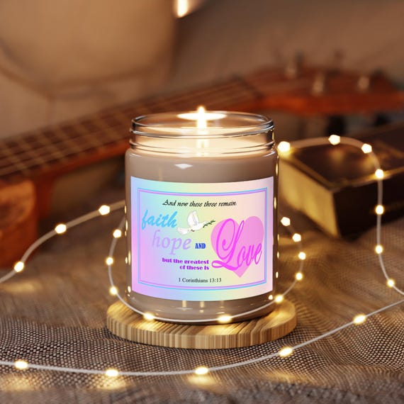 Aromatherapy Candles with Biblical Quotes - Vibrant Rainbow Label - Assorted Scents