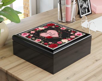 Personalisierte Blumenschmuckschatulle: Romantisches Andenken-Organisator