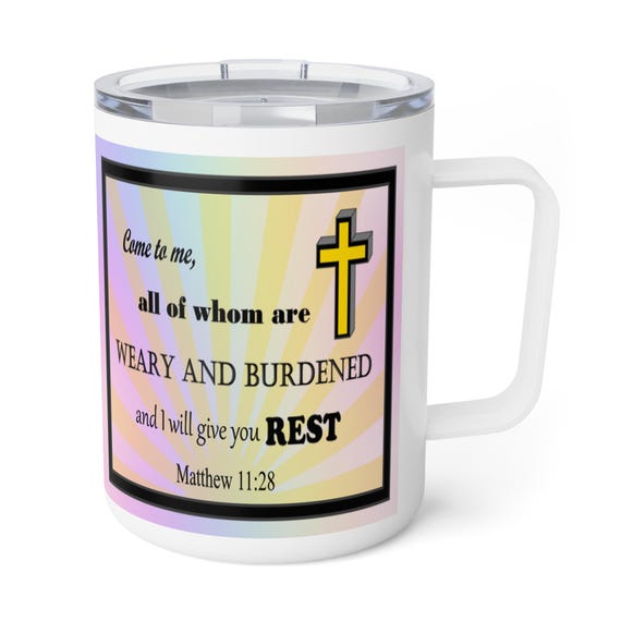 Pastel Bible Verse Coffee Mug: Christian Inspirational Gift