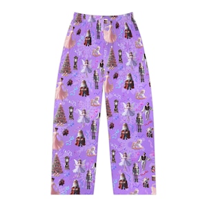 Purple Nutcracker Pajama Pants: Women's Holiday Lounge Bottoms