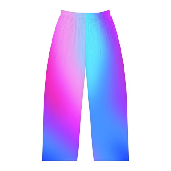 Gradient Pajama Lounge Pants: Pink, Blue, Purple Sleepwear