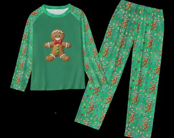 Pigiama da donna con omino di pan di zenzero: abbigliamento da casa per le vacanze di Natale