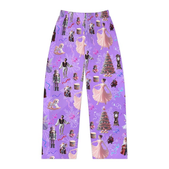 Purple Nutcracker Pajama Pants: Women's Holiday Lounge Bottoms