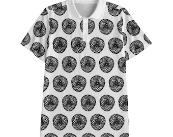 Polo para hombre con estampado integral