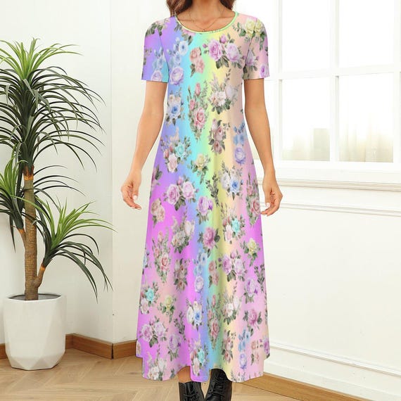 open lace back dress SSYS The Margot Sleeveless Maxi Dress In Pastel Abstract Floral *FINAL main image 0