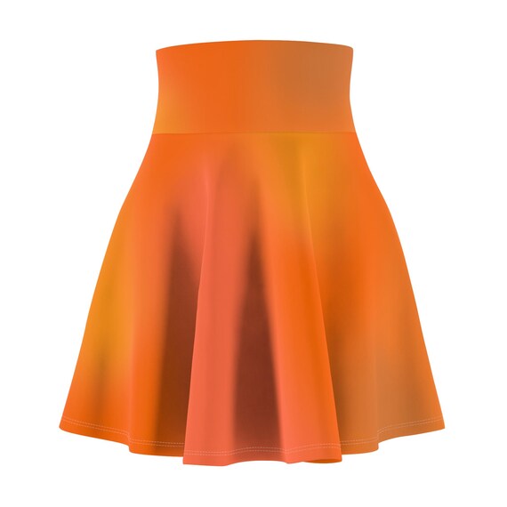 Orange Ombre Skater Skirt: Fashion Flare Clothing