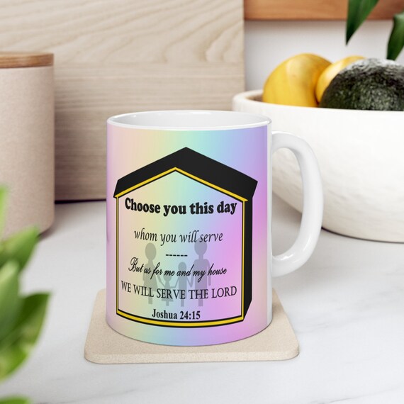 Rainbow Bible Verse Coffee Mug: Inspirational Ceramic Mug (11oz, 15oz)