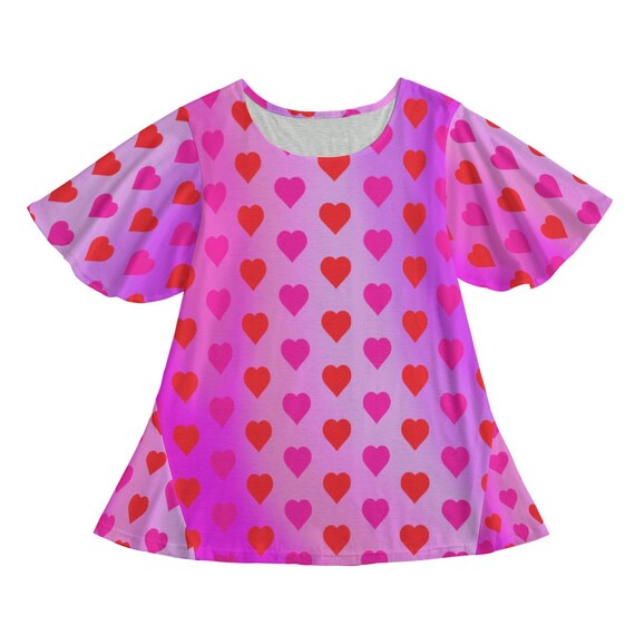 All-Over Print Women's Round Neck T-shirt With Short Sleeve