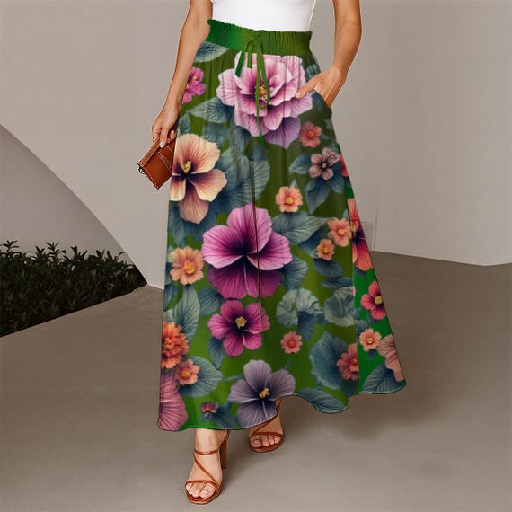 All-Over Print Women's Ruffled Wide-Leg Pants