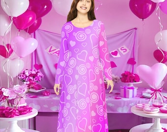 uhr heart mom dress pink ハート　ピンク 3-4y Uhr Heart Mom Dress | MILK.