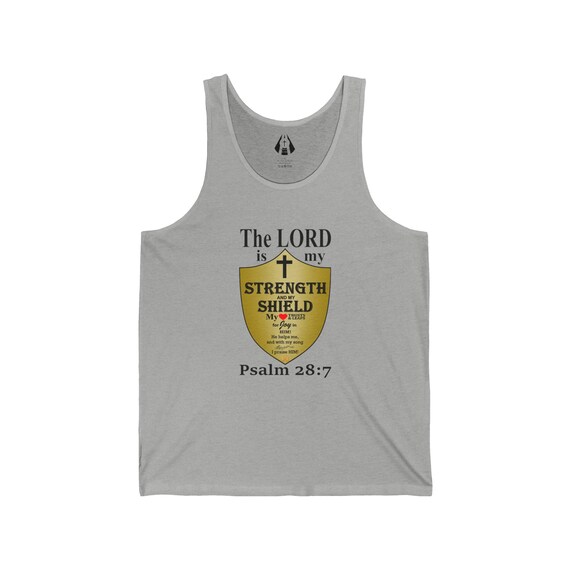 Men's Christian Tank Top: Strength From God, Bible Verse