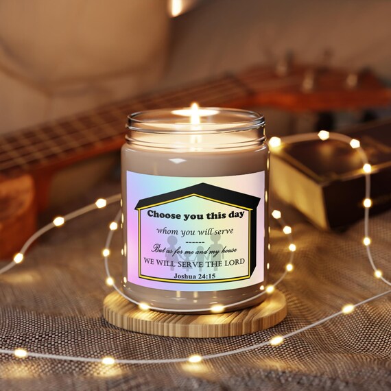 Aromatherapy Candles with Biblical Quotes - Vibrant Rainbow Label - Assorted Scents