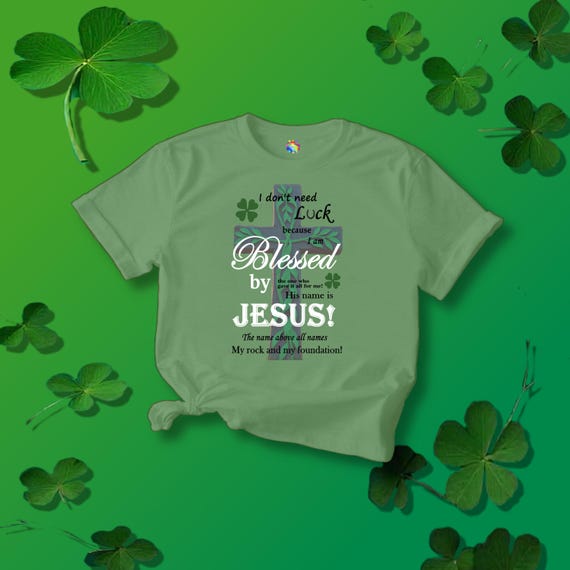 Christian St. Patrick's Day Tee: Shamrock Celtic Cross, Unisex Cotton T-Shirt