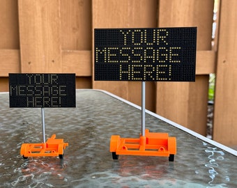 Mini personalized construction message board