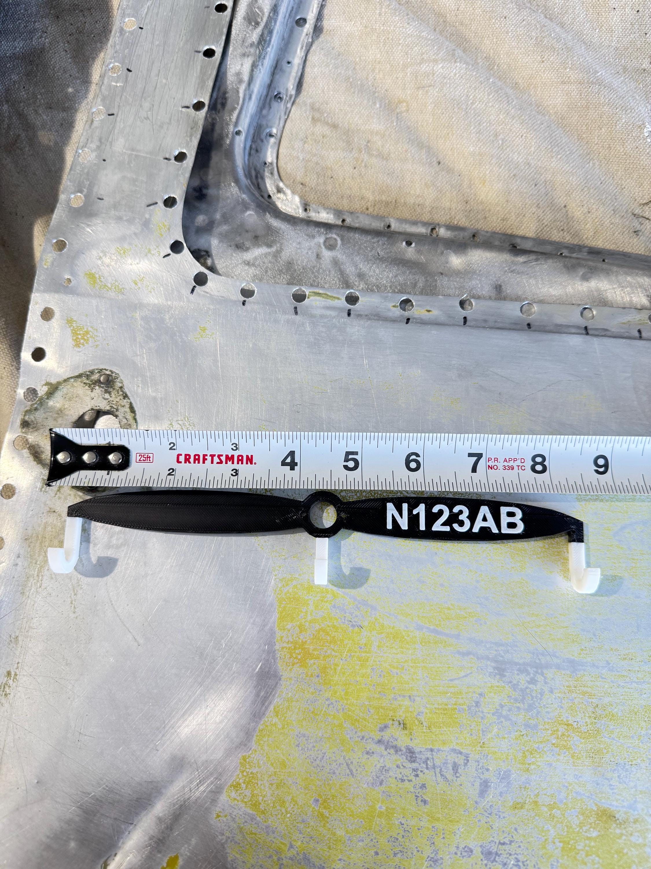 Propeller Rack Propeller Key Rack With Personalized Tail Number 8.5