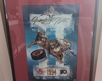 Florida Panthers 1994 Opening Night signed autographs.