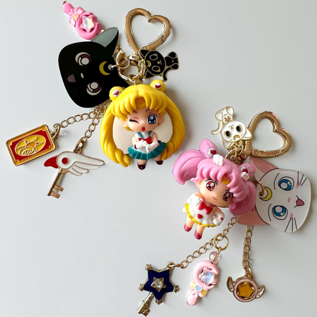 Sailormoon Keychain/ Sailormoon Charms/ Sailormoon Phone Charms/ Luna Cat Charms