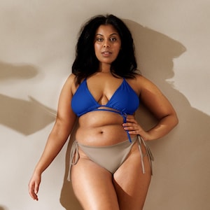 Cobalt Blue String Bikini Top Blue Dark Color Plus Size Navy Blue Bikini Top Swimsuit for Women Unique Trendy Bikini Top With Padding