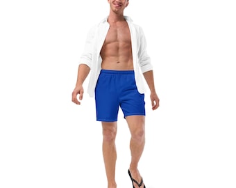 Cobalt Blue Matching Swim Trunks for Men: Matching Swim Set Dark Blue Matching Couples Navy Blue Swim Shorts for Summer Vacation Boardshorts