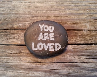 Free Shipping! Rock River Stone Engraved YOU ARE LOVED