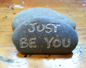 Free Shipping- CUSTOM Engraved Pocket Rock - Your Quote, Name, Date- Just ask!