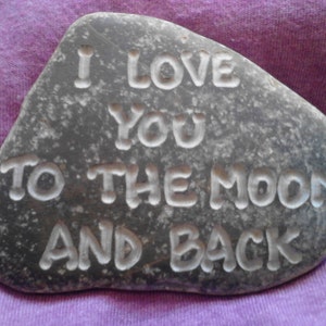 FREE SHIPPING I Love You to the Moon and Back Engraved