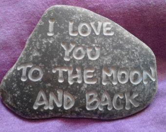 FREE SHIPPING I Love You to the Moon and Back Engraved