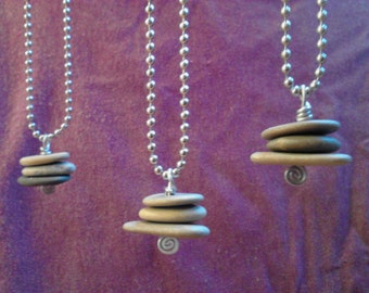 Tiny Cairn Stone Necklace SHIPPING INCLUDED