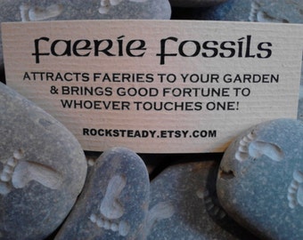 Free shipping Faerie Fossils Fairy Footprint Stone For Fairy Houses