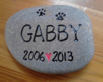 FREE SHIPPING Pet Memorial Stone hand engraved