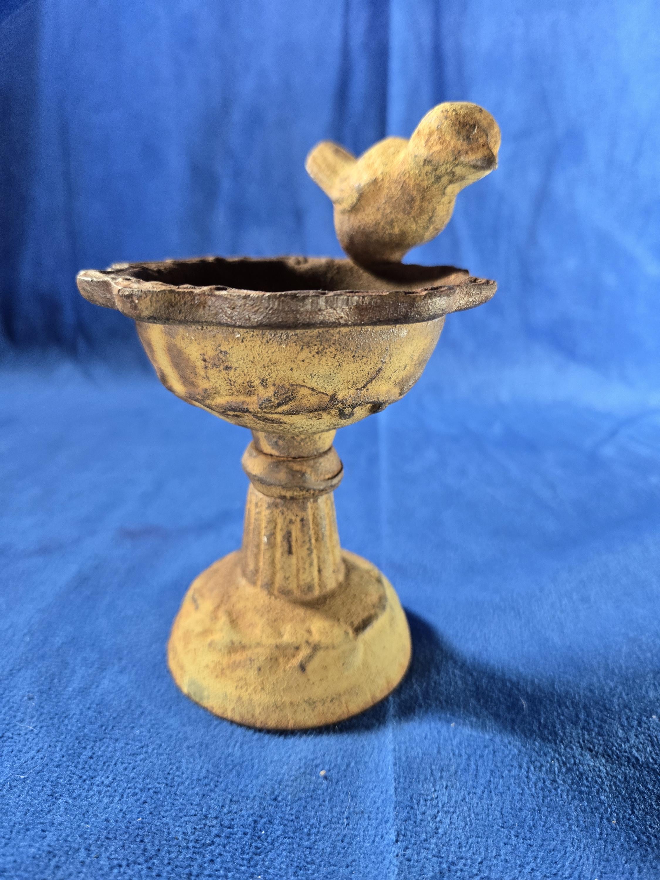 Vintage Antique Cast Iron Bird Bath - Etsy