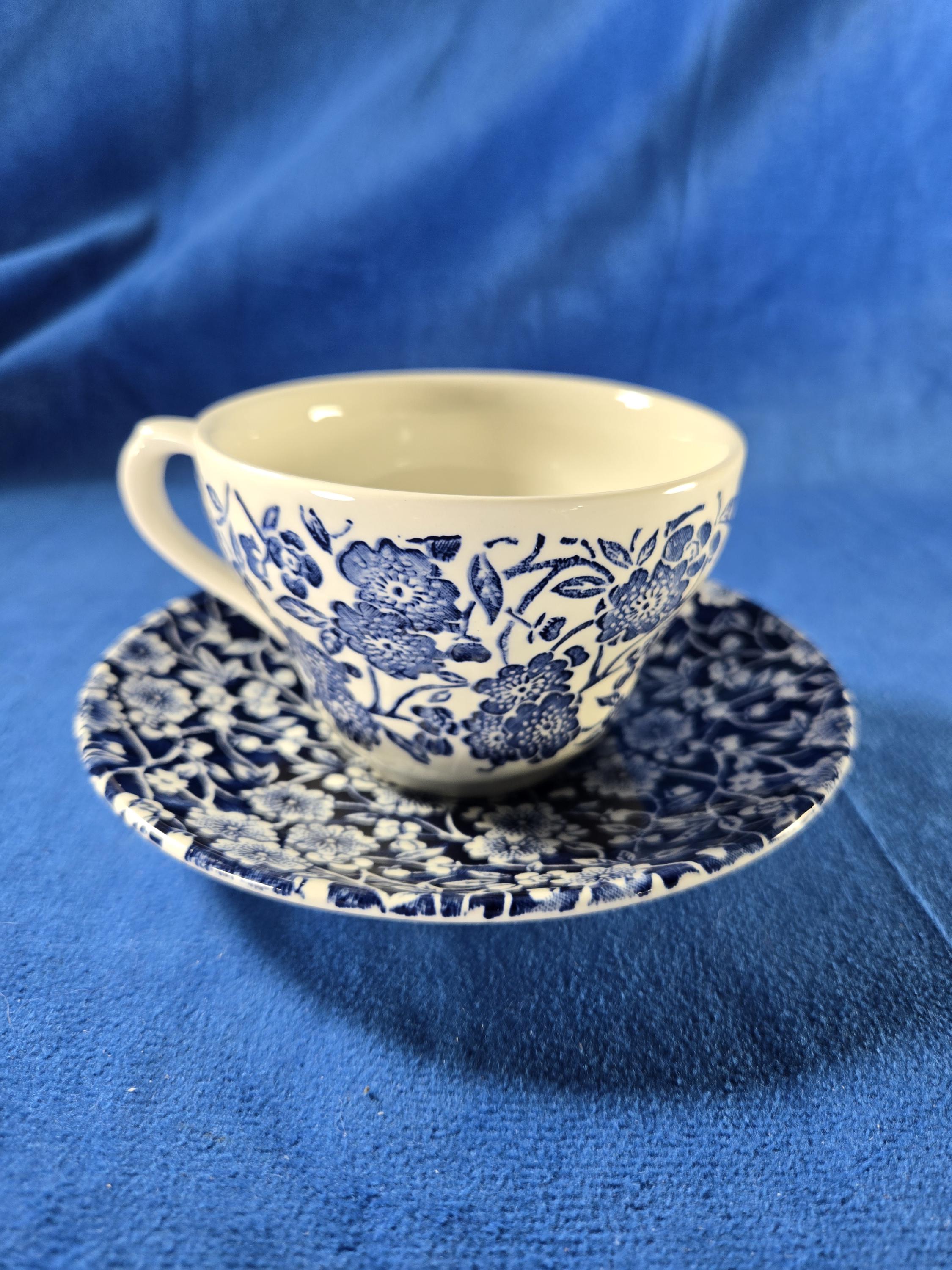 Vintage Queen's Churchill Victorian Calico Teacup and Saucer - Etsy