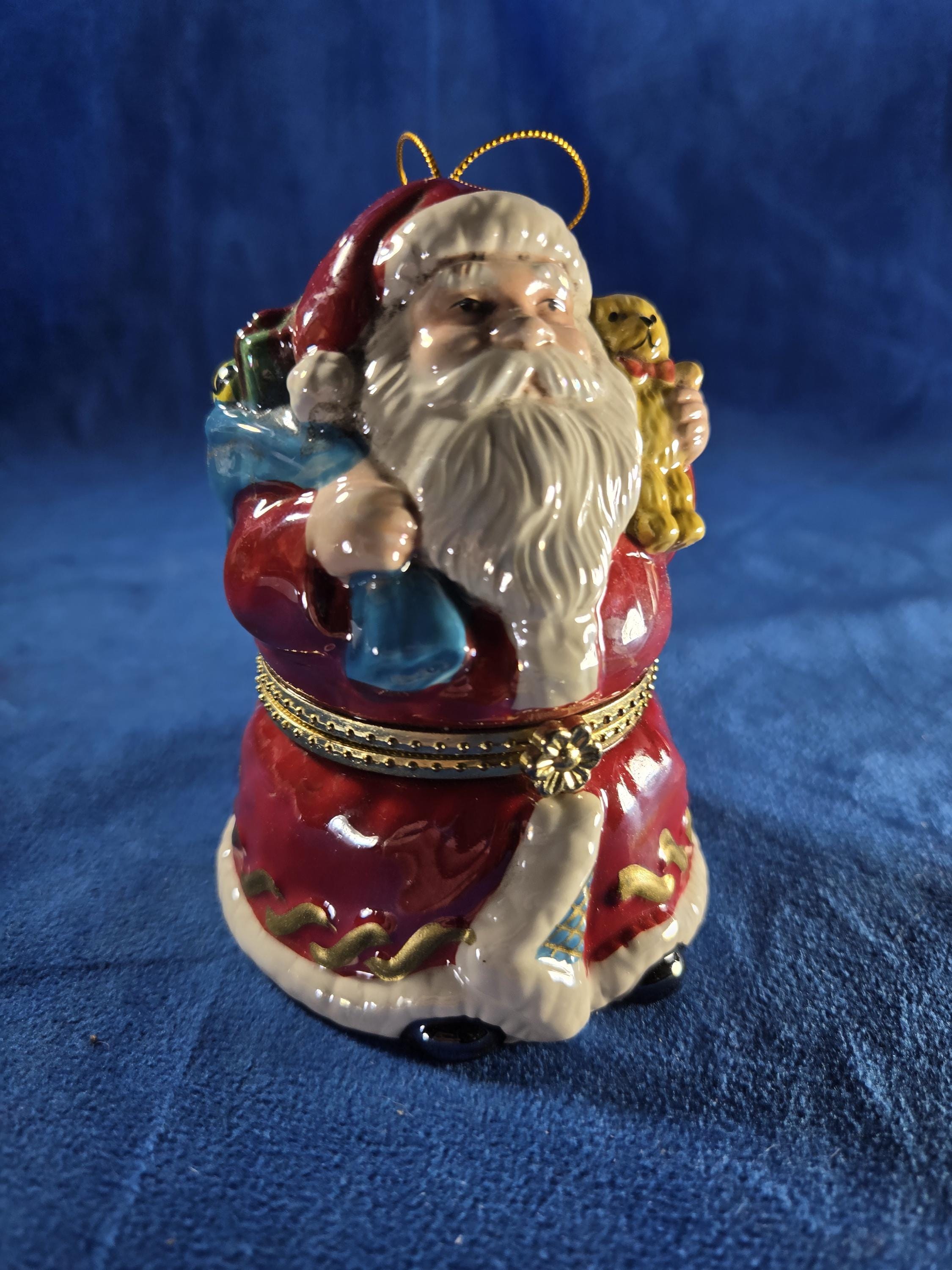 Vintage Santa and Reindeer Music Box - Etsy