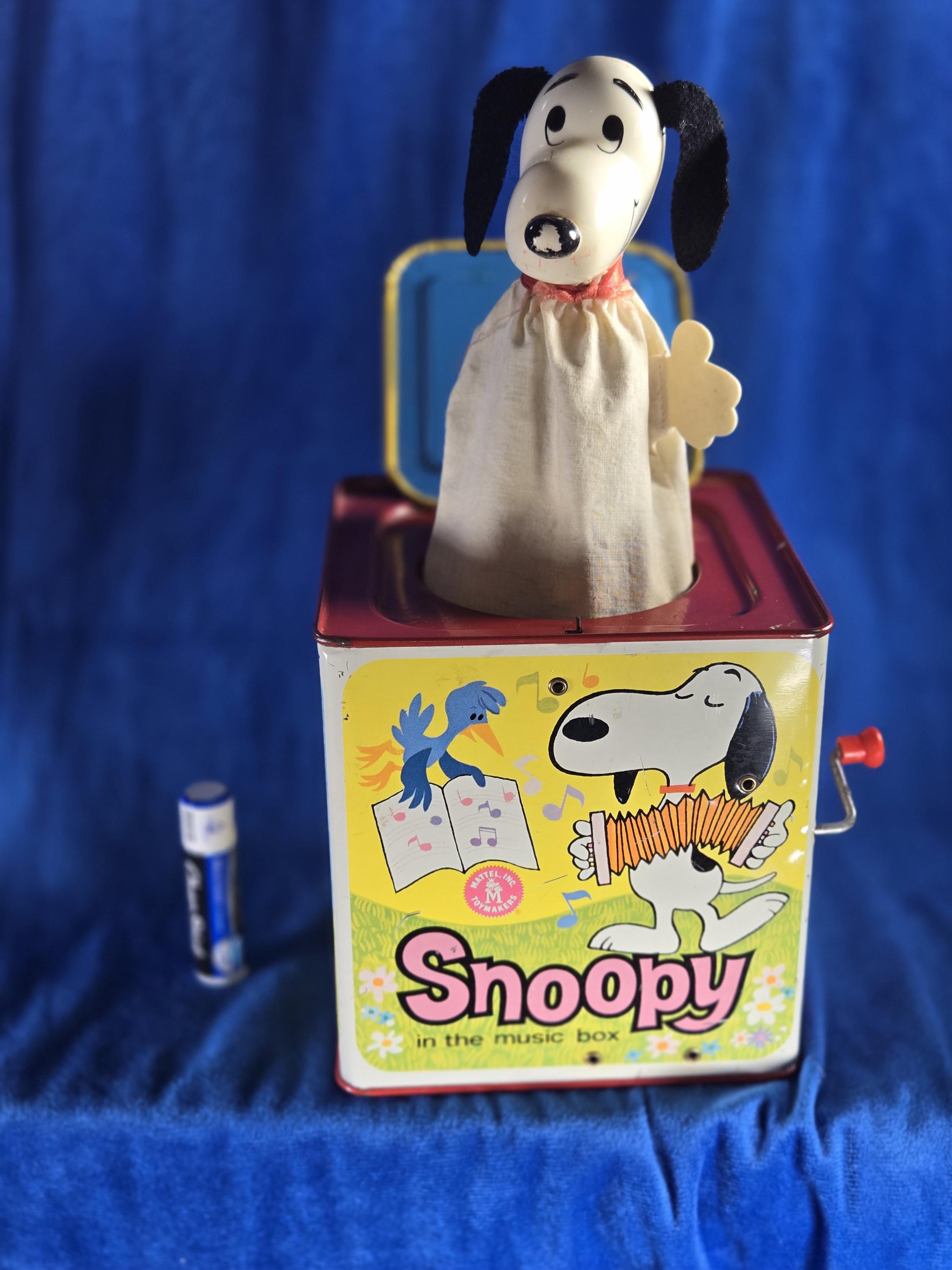 Vintage Mattel Mattel Snoopy Jack In The Box Mattel