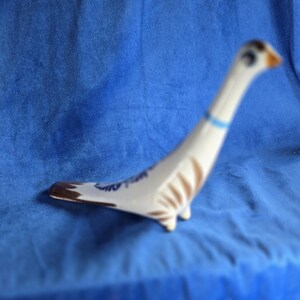 Hand-Painted Vintage Ceramic Bird Figurine from Mexico, Signed by Artist
