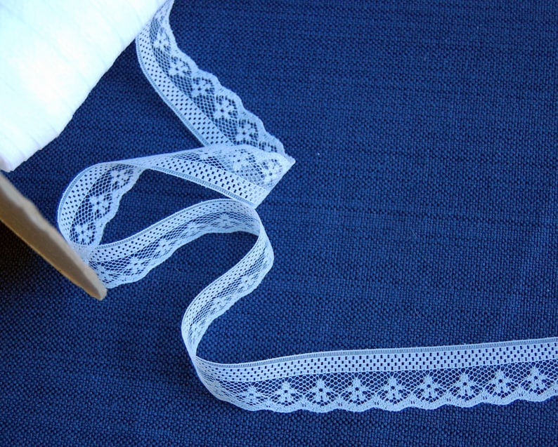 White Lace by the Yard, Floral Pattern Lace, White Sewing Lace, Neutral