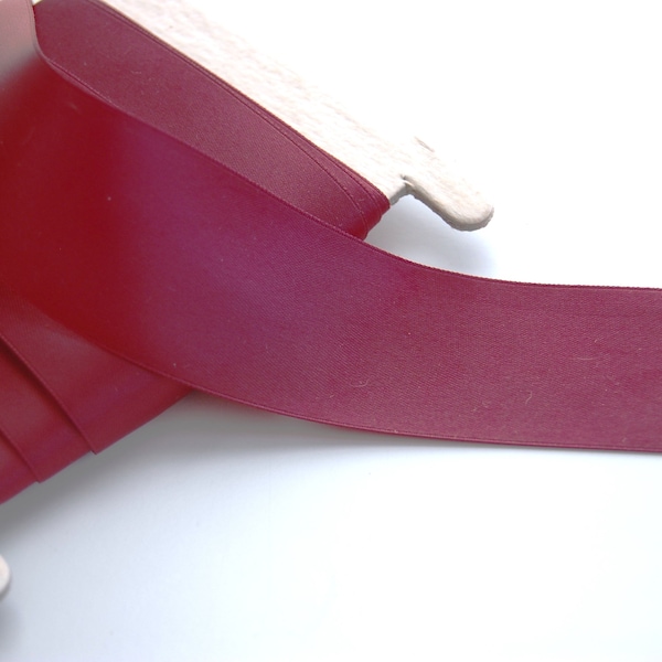 Burgundy Wine Cranberry 1.5 inch Wide Satin Ribbon Trim, 1.5 inch wide satin ribbon by the yard, dressmaker sewing craft scrapbooking ribbon