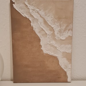 Duk | Abstrakt | Akryl | Texturpasta | Palettknivsteknik | Vågor | Hav