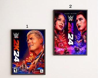 Custom The WWE 2K24 Deluxe Edition Official Poster, Gift Poster, Gift Fans, 2024 Poster, Tour 2024 Poster