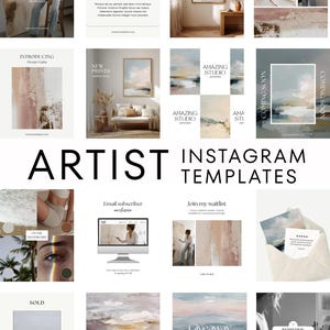 50 Instagram-sjablonen voor moderne kunstenaars | Canvabundel voor schilders, illustratoren en creatievelingen (digitale download)