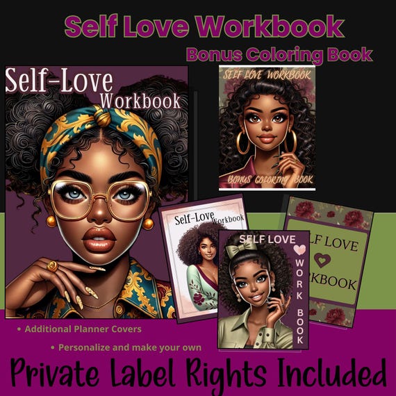 Self Love Journal, Self Discovery Workbook, Private Label Rights, Canva Editable, Personal and Commerical Use