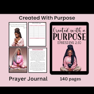 Prayer Journal. Bible Study Journal, Faith Journal, Hyperlinked Bible Journal, Canva Template Journal, Journal prompts, PLR digital journal