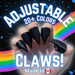 Claw Nail Rings Gothic Claw Jewellery Alt Finger Rings Cosplay Claws Costume ring Accessories Gothic Ring or Dark Fantasy Fashion