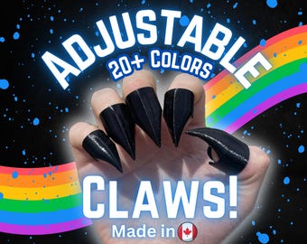 Claw Nail Rings Gothic Claw Jewellery Alt Finger Rings Cosplay Claws Costume ring Accessories Gothic Ring or Dark Fantasy Fashion