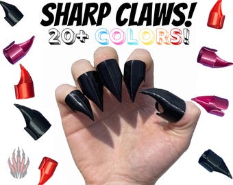 Claw Nail Rings Gothic Claw Jewellery Alt Finger Rings Cosplay Claws Costume ring Accessories Gothic Ring or Dark Fantasy Fashion