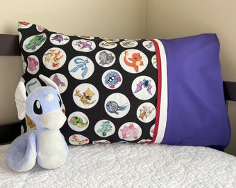 Original Pokémon with Master Ball Cuff Standard Size Pillowcase Home Decor Kids Decor Candy Bag Trick or Treating  Novelty Gift