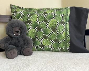 I'm Frond of You Palm Fronds in Black Standard Size Pillowcase Novelty Gift Southern Hospitality Decor